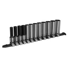 Image of Sealey Premier Black Deep Socket Set 3/8"Sq Drive 12pc AK7993