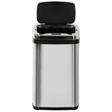Image of HOMCOM 30L Automatic Kitchen Bin with Lid and Infrared Motion Sensor Silver
