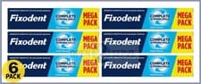 Image of 6x Fixodent Complete Strong Hold Denture Adhesive MEGA PACK Fresh Flavour - 70g