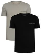 Image of Emporio Armani Men's 2 Pack Lounge Crew T-Shirt, Multicoloured