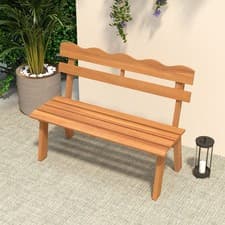 Image of Natural Acacia Wood 2 Seater Garden Bench 360kg Capacity