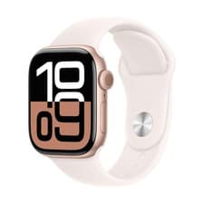 Image of Apple Watch Series 10 GPS 42mm Rose Gold Aluminium Case Light Blush Band (S/M)