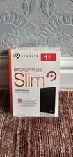 Image of Seagate Backup Plus Slim 1TB Portable Hard Drive - Black - MINT / OPEN BOX