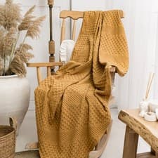 Image of Organic Cotton Throw For Armchair, Sofa, Settee, Couch And Single Bed 120x180 cm