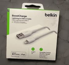 Image of Belkin Lightning Cable MFi-Certified iPhone Charging Cable,White,2m CAA001bt2MWH