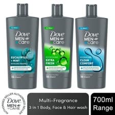 Image of Dove Body, Face & Hair Wash Clean Comfort, Eucalyptus+Mint or Extra Fresh, 700ml