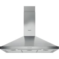 Image of Hotpoint Chimney Cooker Hood 90cm 3 Speed Grey LED Button Control PHPN9.5FLMX/1