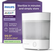 Image of Philips Avent Advanced Bottle Steriliser, Kills 99.9% of Germs*, 10 Min Sterilis