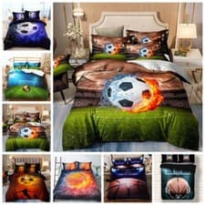 Image of Sports Football Duvet Cover Set Bedding Set Quilt Cover Single Double King Sizes