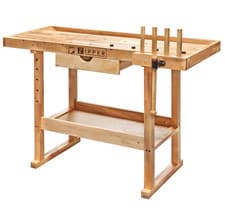Image of Holzmann Woodworking Work Bench WB126 with Vice and Draw Storage 150kg 1.26m