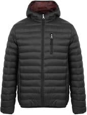 Image of Tokyo Laundry Puffer Jacket Mens Hooded Quilted Coat Warm Winter Zip Pockets