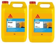 Image of 2 x Sika Proof Liquid Waterproofer Water Tanks Swimming Pools Admixture 5L