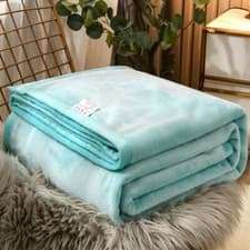 Image of Faux Fur Flannel Blanket Fleece Sofa Bed Throw Reversible Thick Warm 150 x 200cm