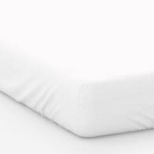 Image of Belledorm Hotel Cotton Percale Fitted Sheet White Single 200TC 12 Inch Deep Yarn
