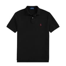 Image of Polo Ralph Lauren Custom Slim Fit Mesh Polo Shirt Black