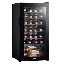 Image of Wine Cooler 28 Bottle Fridge, 5-18°C Touch Control, LED, Only 39dB - Black