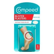 Image of Compeed Medium Size Blister Plasters, 5 Hydrocolloid Plasters, Foot Treatment...
