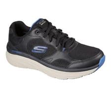 Image of Skechers Men's Relaxed Fit D'Lux Walker - Mainstream in Black Size UK 6 to 13