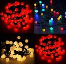 Image of Christmas LED Berry Fairy String Lights Xmas Lights Outdoor Indoor Timer 8 Modes