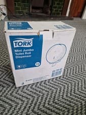 Image of Tork 247040 Mini Jumbo Toilet Paper Dispenser White T2 System New