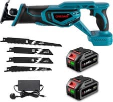 Image of Cordless Reciprocating Saw Brushless Saber Saw 2 Batteries & Blades