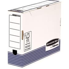 Image of Bankers Box System A4 80mm Spine Transfer Files - Blue (Pack of 10) 80 mm Blue