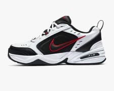 Image of Men's Nike Air Monarch IV WIDE 4E White/Black-Red 416355 101