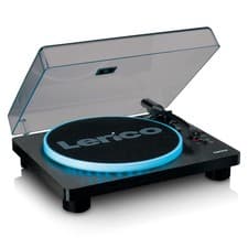 Image of Lenco LS-50LED Turntable Black LED Lights Amplifier Vinyl Record Player