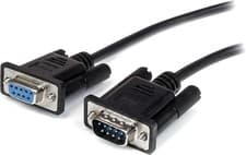 Image of StarTech 0.5m Black Straight Through DB9 RS232 Serial Cable M/F