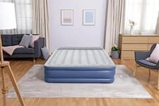 Image of Inflatable Queen Airbed, Bestway Tritech w/ Air Pump & Carrying Bag 203x152x46cm