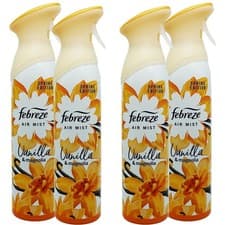 Image of 4x Febreze Air Freshener Spray - Vanilla & Magnolia - 185ml