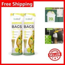 Image of 20L Heavy Duty Lemon Scented Bin Liners - 24 Microns, 40 Count for Odor Control