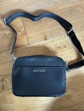 Image of Jack Wills Black Shoulder Bag with Detachable Strap Excellent Condition