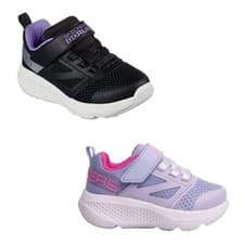 Image of Skechers GO RUN ELEVATE UP STEP Girls Touch Fasten Trainers