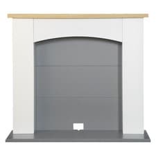 Image of Adam Huxley Electric Stove Fireplace in Pure White & Grey, 39 Inch