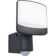 Image of Lutec Sunshine IP44 LED Outdoor Wall Light With PIR 13W 800lm - Dark Grey