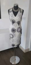 Image of MINT VELVET  size 8 "EMILIA" Print  Shift Dress Nwt. Rrp £119 Grey