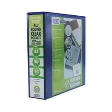 Image of Elba Panorama 50mm 4 D-Ring Presentation Binder A4 Blue (Pack of 4) 400008431