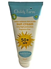 Image of Childs Farm SPF 50 Sun Cream Very High UVA/UVB Protection Sensitive Skin 100ml