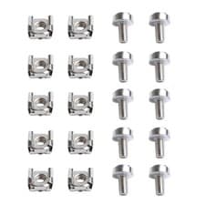 Image of 10Pack Rack Mount Cage Nuts, Screws and Washers for Rack Mount Server Cabinet,