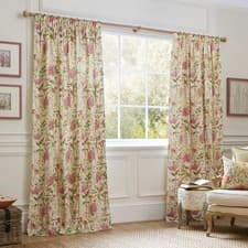 Image of VOYAGE Maison Curtains Meadow Wildflowers Botanical Country Pencil Pleat PAIR