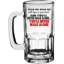 Image of Liverpool Terrace Chants Never Walk Alone Football Songs Club Pint Glass