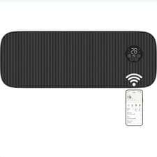 Image of Mylek Overdoor Air Curtain Heater Fan 2000W Black Warm Cool Remote Home Wall UK