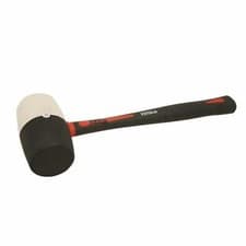 Image of Double Faced Rubber Mallet 32oz Heavy Duty Fibreglass Shaft Heavy Duty DIY Tool