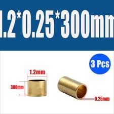 Image of Brass Seamless Pipe Tubing OD 1-40mm x 0.2-2mm Wall Thickness x Lengths 300mm