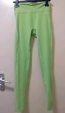 Image of Jack Wills Dipped Waist Active Sap Green Leggings Size S /L33