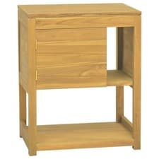 Image of Bathroom Cabinet Washroom Sink Unit Basin Cupboard Solid Wood Teak vidaXL