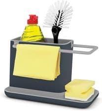 Image of Joseph Joseph Caddy Kitchen Sink Area Organiser with Sponge Holder and Cloth Han