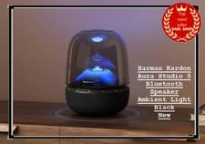Image of Harman Kardon Aura Studio 5 Bluetooth Speaker Ambient Light Black New