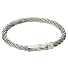 Image of Fred Bennett Bracelet B5053 Fred Bennett Twisted Steel Wire Cable Bracelet